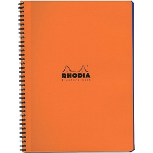 image:imageRhodia 4 Color Book 9 in x 11 34 in OrangeOrange