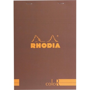 image:imageRhodia A5 Color Head Stapled Pad No16 Lined  ChocolateChocolate
