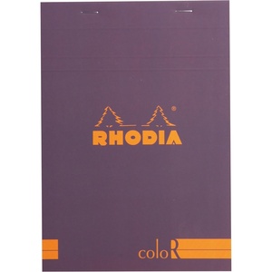 image:imageRhodia A5 Color Head Stapled Pad No16 Lined  ChocolatePurple