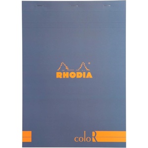 image:imageRhodia A5 Color Head Stapled Pad No16 Lined  ChocolateSapphire Blue