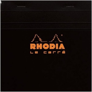 image:imageRhodia Classic Black Notepad 825X825 Sq Grd