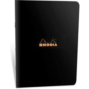 image:imageRhodia Classic Black Staplebound  Graph 3 x 475 Notebook  R119159