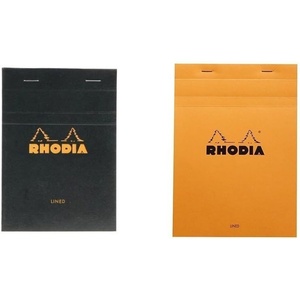 image:imageRhodia Classic Black and Orange Notepad 4X6 Lined Pack of 2