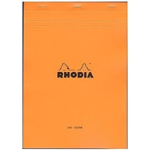 image:imageRhodia Classic French Paper Pads Blank 8 14 in x 11 34 in Orange