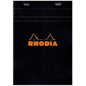 image:imageRhodia Classic French Paper Pads Graph 6 in x 8 14 in Black Pack of 4 
