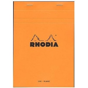 image:imageRhodia Classic French Paper Pads blank 6 in x 8 14 in orange PACK OF 4 