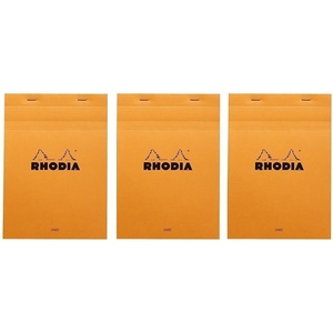 image:imageRhodia Classic Orange Notepad 4X6 Lined Pack of 3