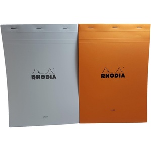 image:imageRhodia Classic Orange and White Notepad 85x1175 Lined Pack of 2