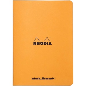 image:imageRhodia Classic cf119190 Staple Notebook A5 Dot Ruled 96 Pages Water Repellent Cover PEFC Certified Orangeorange