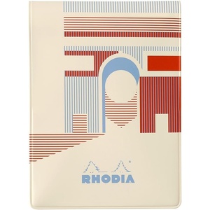 image:imageRhodia Cover Serigraphy by Papier Tigle ParisWhite Staple Notebook A5 02 inch 5 mm Square Rule Orange Included RHODIA cfcvptA5whIvory