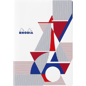 image:imageRhodia Cover Serigraphy by Papier Tigle ParisWhite Staple Notebook A5 02 inch 5 mm Square Rule Orange Included RHODIA cfcvptA5whwhite