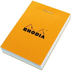 image:imageRhodia Head Stapled Pad No10 A8 Square ruling  Orangeorange