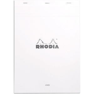 image:imageRhodia Head Stapled Pad No18 A4 Dot  Black 8 14 x 11 34 18559CWhite