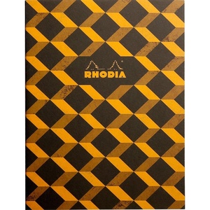 image:imageRhodia Heritage Sewn Spine Notebook A5 Lined  Ivory QuadrilleBlack Escher