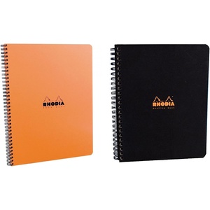 image:imageRhodia Meeting Books 885 X 1169 Inches Pack of 2 Black and Orange