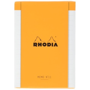 image:imageRhodia Memo Pad  11 Lined 3 X 4 18  80g Ultra Smooth PaperGlue Top Desk Pad  240 Removable SheetsNonSkid Cardboard Backing Fountain Pen Perfect