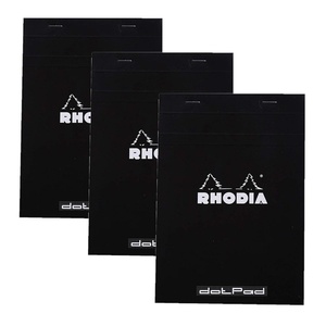image:imageRhodia No16 A5 6 x 8 14 80 Sheet Dot Pad Black 16559 Pack of 3