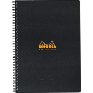image:imageRhodia Orange Meeting Notebook 16 x 21 cmBlack