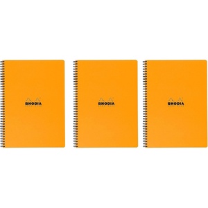 image:imageRhodia Orange Ruled Notebook 825X1175 Spiral Bound Pack of 3
