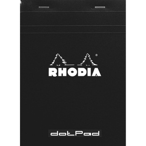 image:imageRhodia RHODIA cf12558 Notepad Dot Pad No 12 33 x 47 inches 85 x 12 cm 80 Sheets Dot Ruled Water Repellent Cover Perforated PEFC Certified Orangeblack black 193911tcx