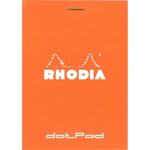 image:imageRhodia RHODIA cf12558 Notepad Dot Pad No 12 33 x 47 inches 85 x 12 cm 80 Sheets Dot Ruled Water Repellent Cover Perforated PEFC Certified Orangeorange