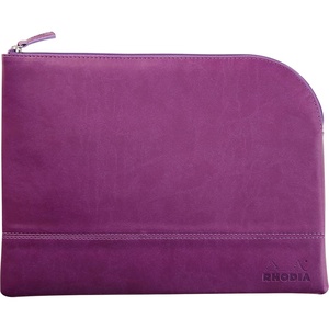 image:imageRhodia Rhodiarama 116740C Zip Bag Large Size 21 x 28 cm Italian Imitation Leather Purple