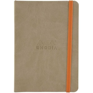 image:imageRhodia Rhodiarama SoftCover Notebook  72 Dots Sheets  4 x 5 12  Sapphire CoverBeige