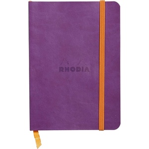 image:imageRhodia Rhodiarama SoftCover Notebook  72 Dots Sheets  4 x 5 12  Sapphire CoverPurple
