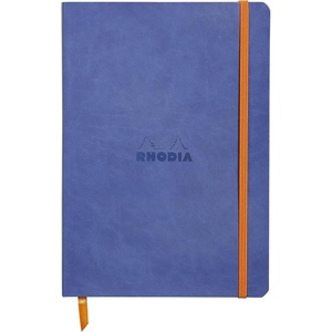 image:imageRhodia Rhodiarama SoftCover Notebook  72 Dots Sheets  4 x 5 12  Sapphire CoverSapphire Blue