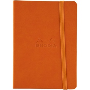 image:imageRhodia Rhodiarama SoftCover Notebook  72 Dots Sheets  4 x 5 12  Sapphire CoverTangerine
