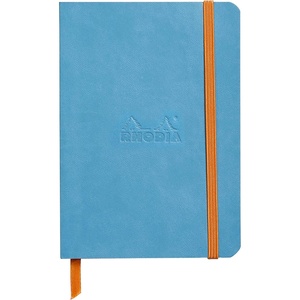 image:imageRhodia Rhodiarama SoftCover Notebook  72 Dots Sheets  4 x 5 12  Sapphire CoverTurquoise