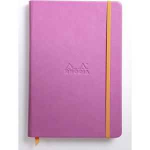 image:imageRhodia Rhodiarama Webnotebook  Lined 96 sheets  5 12 x 8 14  Beige Cover 118745CLilac