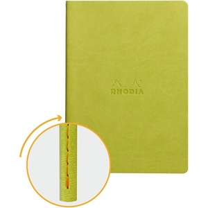 image:imageRhodia Sewn Spine Notebook A5 Dot  TangerineAnise Green