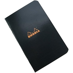 image:imageRhodia Side Staplebound Black Pocket Notebook 3 X 475 Pack of 5