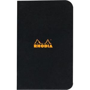 image:imageRhodia Slim Staplebound Notebooks  Graph 48 sheets  3 x 4 34 in  Black coverBlack
