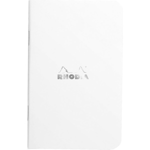 image:imageRhodia Slim Staplebound Notebooks  Graph 48 sheets  3 x 4 34 in  Black coverWhite