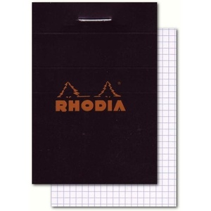 image:imageRhodia Staplebound Notepads  Graph 80 sheets  3 x 4 in  Orange coverBlack