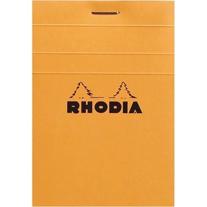 image:imageRhodia Staplebound Notepads  Graph 80 sheets  3 x 4 in  Orange coverorange or black you choose