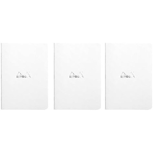 image:imageRhodia Staplebound White Notebooks lined  6 in x 8 in Pack of 3