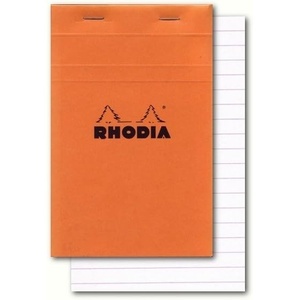 image:imageRhodia Top Staplebound No 13 Notepad 4 X 6 Ruled Orange Pack of 5