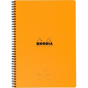image:imageRhodia Wirebound Meeting Book A4 PrePrinted  BlackOrange