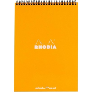 image:imageRhodia Wirebound Notepad A4 Lined  BlackOrange