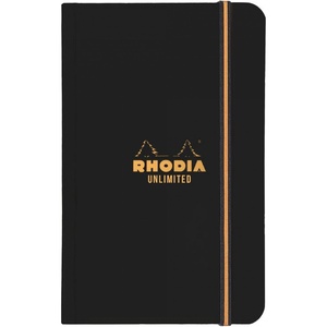 image:imageRhodiaUnlimited Pocket Notebook  Lined 60 sheets  3 12 x 5 12  Black CoverBlack