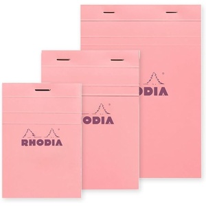 image:imageRodia Colors No 11 A7 Notepad Set of 3 80 Sheets 02 inch 5 mm Ruled Water Repellent Cover Perforation Pink Rhodia Colors cf11302Pink