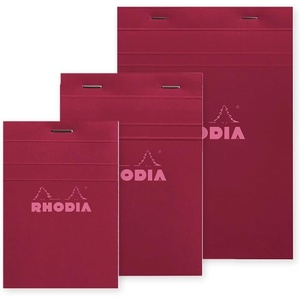 image:imageRodia Colors No 11 A7 Notepad Set of 3 80 Sheets 02 inch 5 mm Ruled Water Repellent Cover Perforation Pink Rhodia Colors cf11302plum