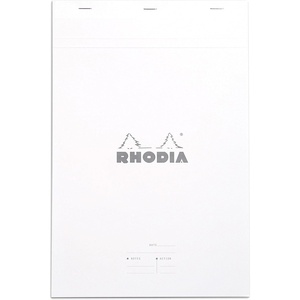 image:imageRodia cf38200 Notepad No 14 A3 165 x 125 inches 42 x 318 cm 80 Sheets Square Ruled Water Repellent Cover Perforated PEFC Certified Block Rodia Orangewhite