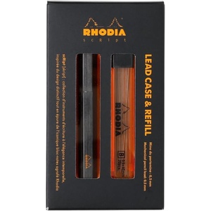 image:imageRodia cf9357 Mechanical Pencil Script Lead Case Refill Set 05mm Aluminum Body Anodized OrangeBlack