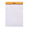 image:imageRHODIA 16200C  Stapled Notepad N16 Orange  A5  Small Squares  80 Detachable Sheets  80G Clairefontaine Paper  Coated Card Cover  Pack of 10 pads