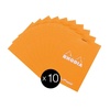 image:imageRhodia 12558C  Dot pad Stapled Notepad N12 Orange  85x12 cm  Dot Dotted  80 Detachable Sheets  80G Clairefontaine Paper  Coated Card Cover  Pack of 10 Pads