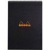 image:imageBlack Rhodia Notepad 825X1175 Double Spiral Graph 5x5 Grid